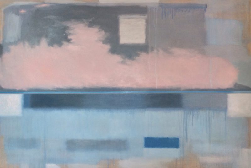 Lynne Boyd, If by air, Port Phillip Bay 2015
oil on linen
122 x 184 cm
