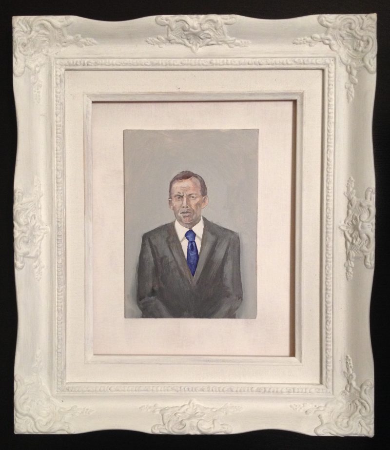 Samuel Rush Condon, Portrait of my father 2015
oil on composition board
18 x 13 cm
