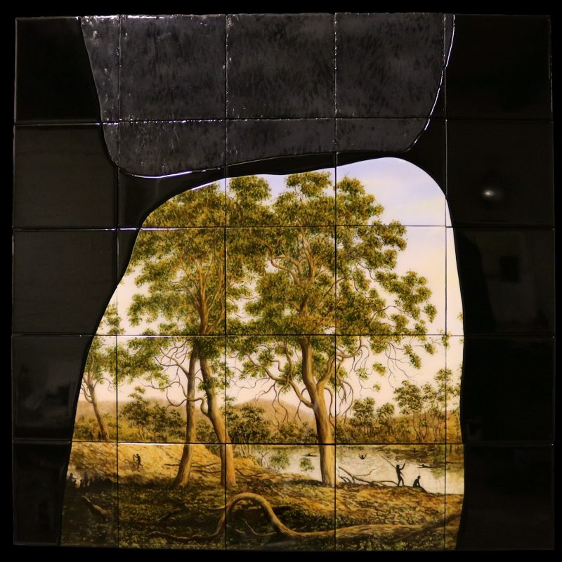 Robert Fenton, The last landscape item # 00 2017
oil and resin on board
102 x 102 cm
