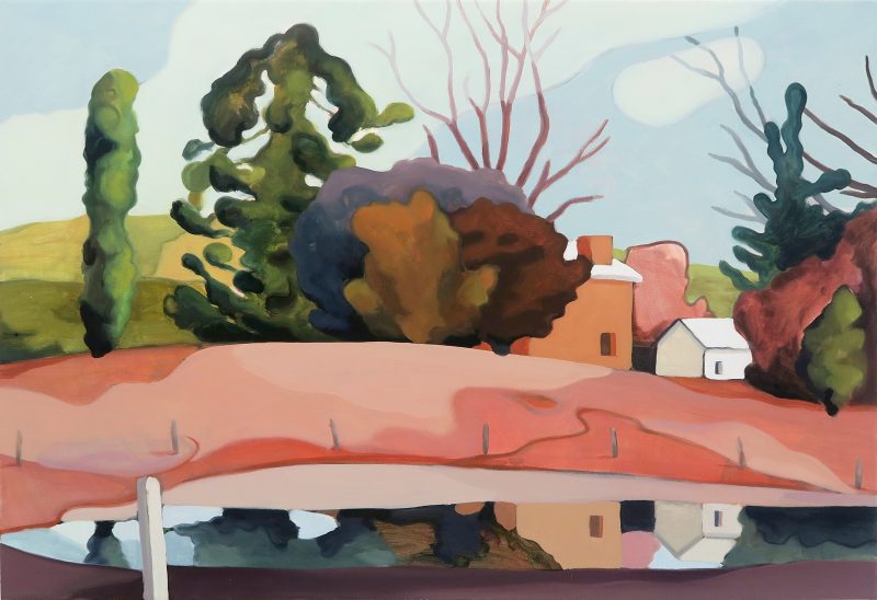 Max Berry, Arthur Boyd’s house II 2020
oil and acrylic on canvas
58 x 85 cm
