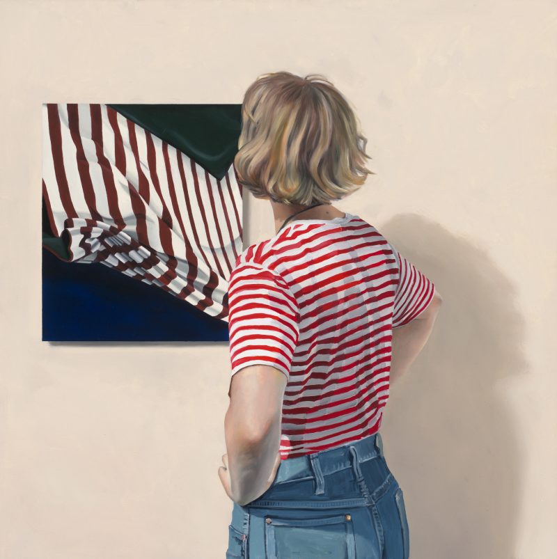 Kez Hughes, Anna Varendorff looks at ‘From the backyard’ by Casey Jeffery 2019
oil on linen
66.5 x 66.5 cm
