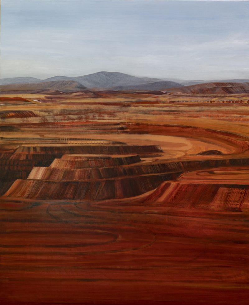 Betra Fraval, Carved landscape I (Karijini) 2022
oil on linen
138 x 112 cm
