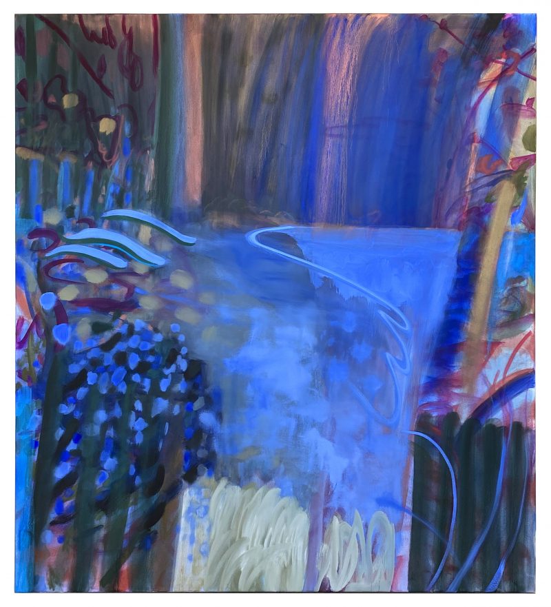 Elyss McCleary, February nightfall Glimmer-glamour 2022
oil on linen
138 x 123 cm

